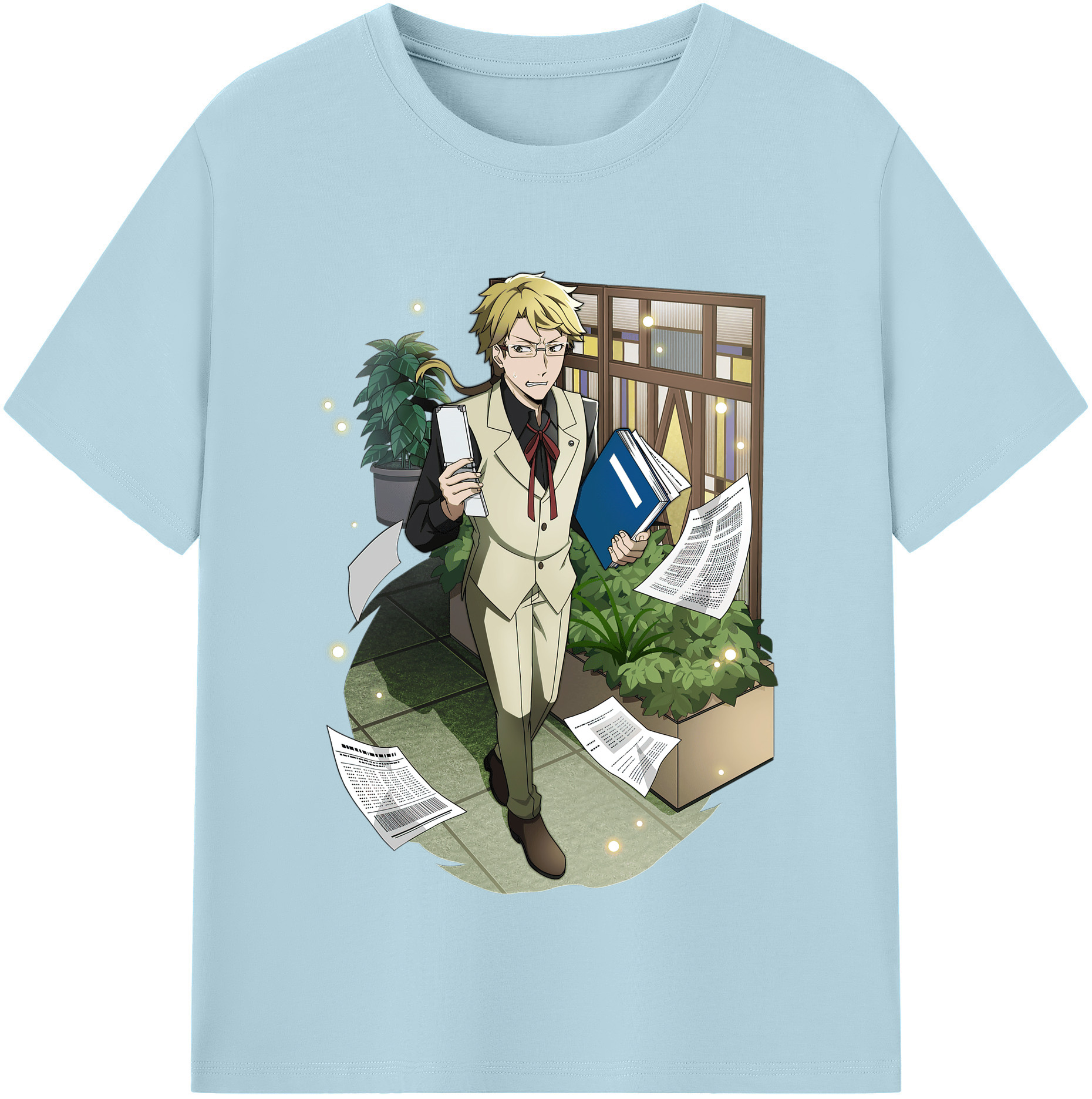 （画像用） 文豪ストレイドッグス Bungo Stray Dogs 綿100％半袖Tシャツ（フロントプリント）